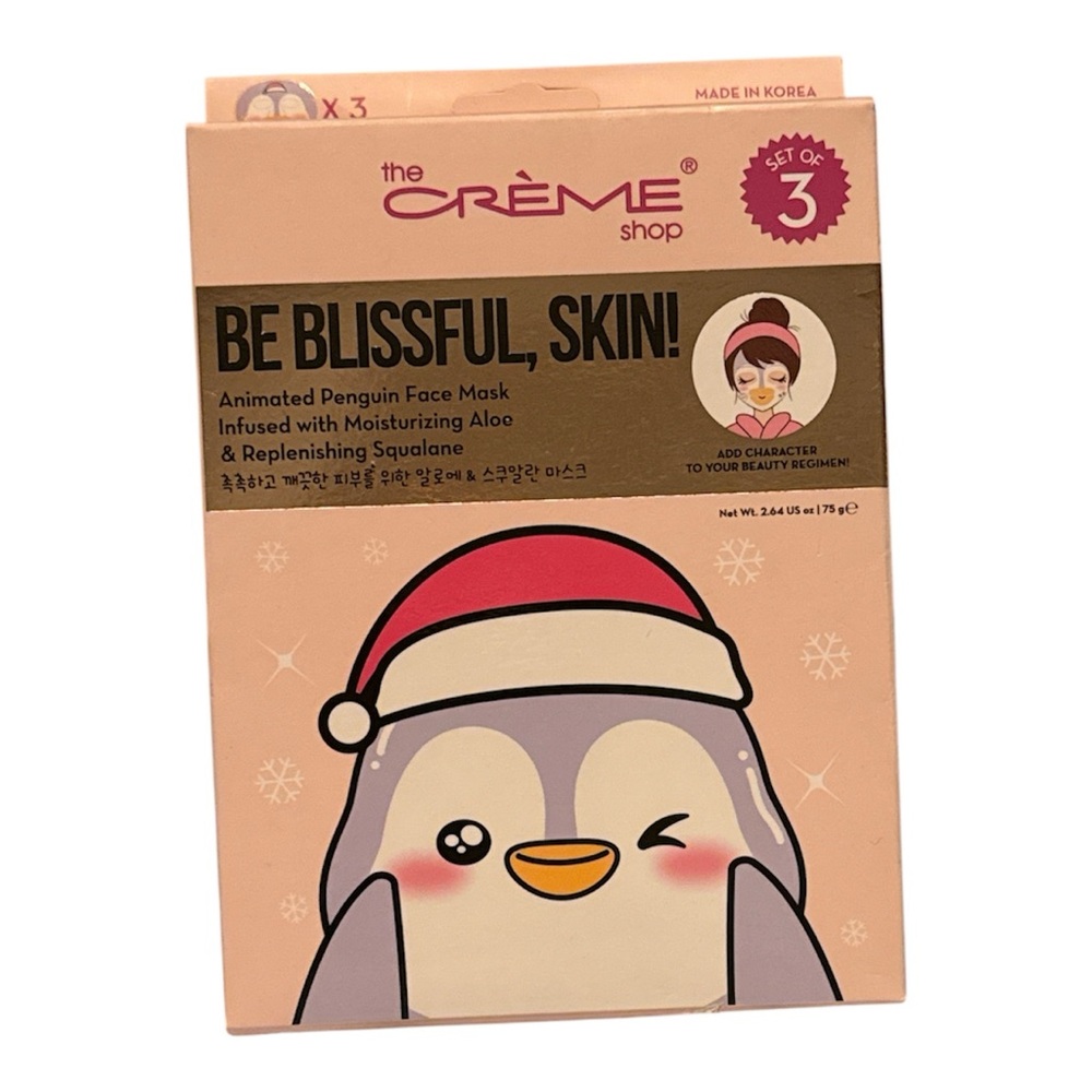 The Crème Shop Be Blissful Skin! Animated Penguin Face Mask - Pink